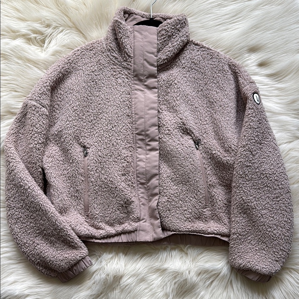 Vuori Sherpa Jacket Umber Pink Plush Size XS